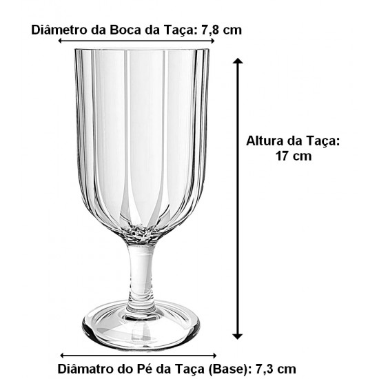 Taça 330ml 17cm Refinatto Em Cristal Ecológico L'Hermitage